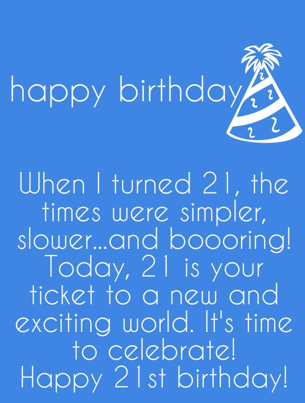 21st Birthday Words and Texts