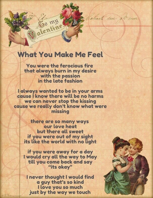Cute Romantic I love you rhyming Poem for your girlfriend / fiance or wife.