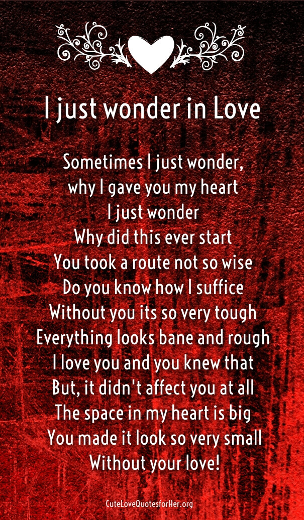 Romantic love poems for boyfriend