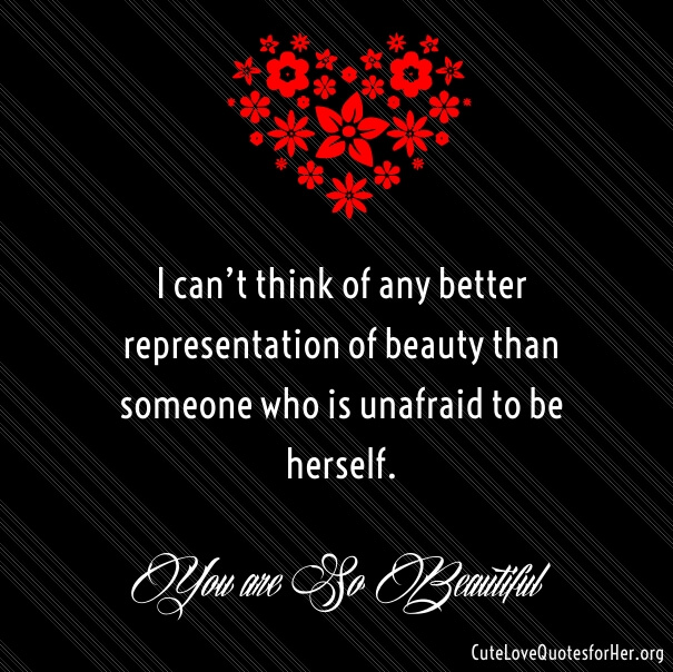 you are beautiful sayings for her