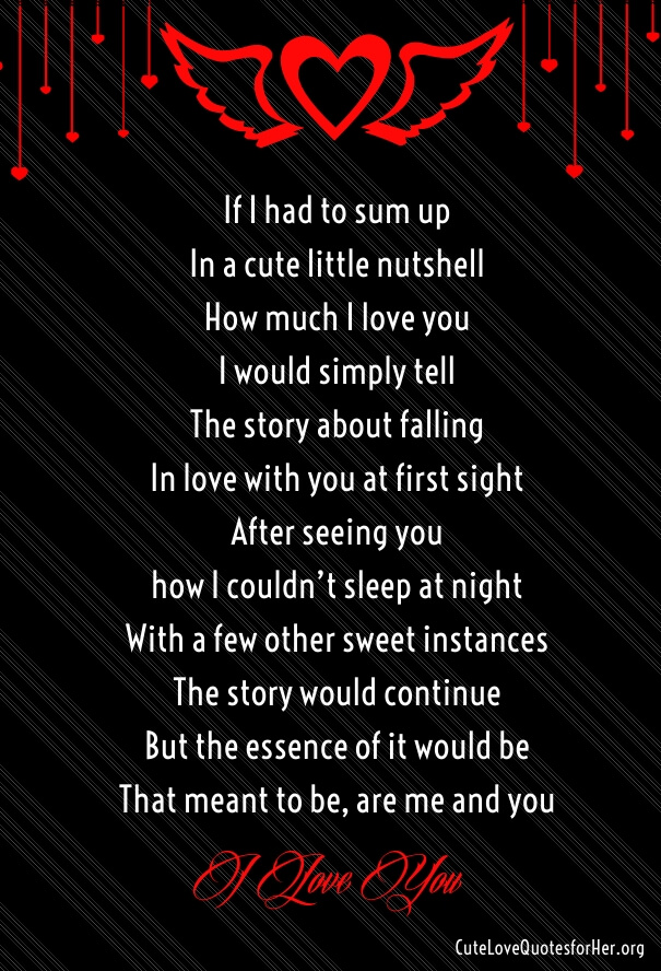 Poems for girlfriend sweet romantic Short Love