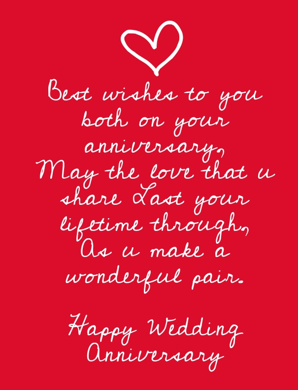 Best wishes to you both on your anniversary greeting card