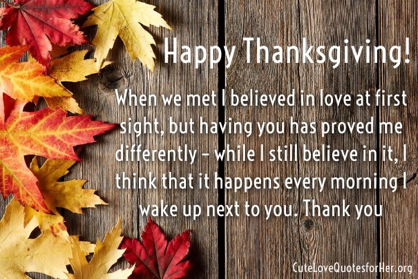 Thanksgiving Love Quotes For Husband Boyfriend