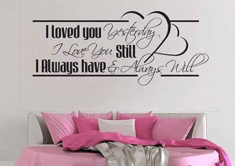 Wall Stickers Romantic Quotes Bedroom