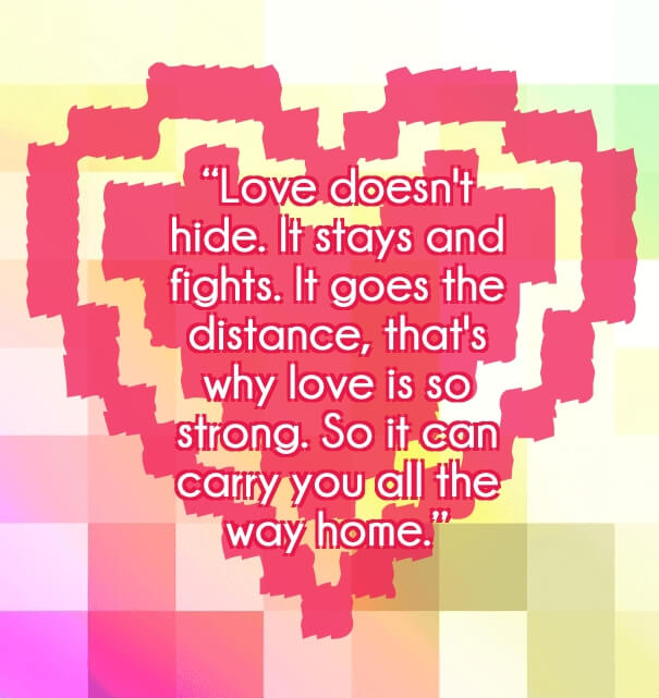 love art quotes in red heart