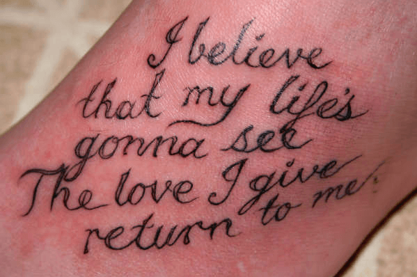 short tattoo quotes for men about love