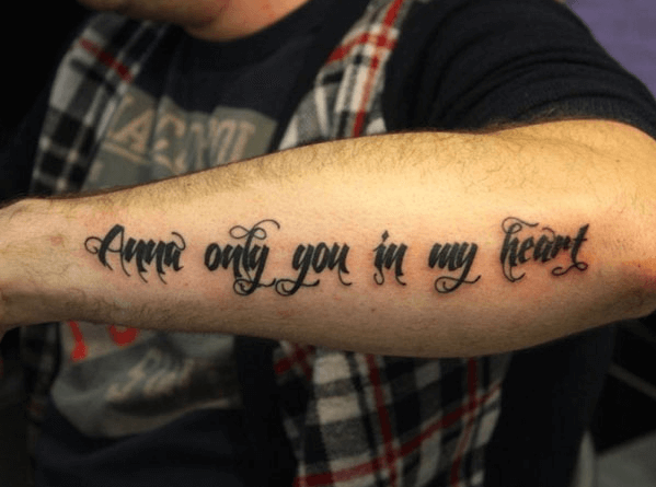 best tattoo love quote for boyfriends