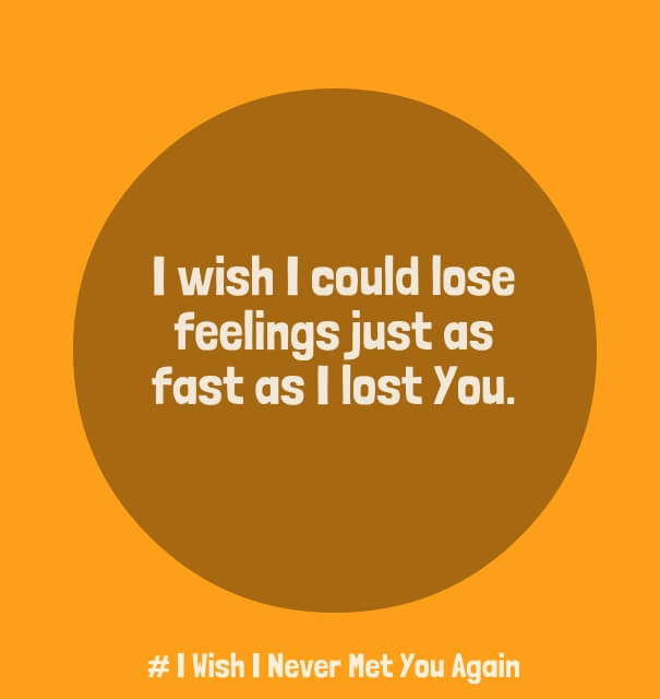 Wish I Never Met You Quotes For Separated Love Couples.