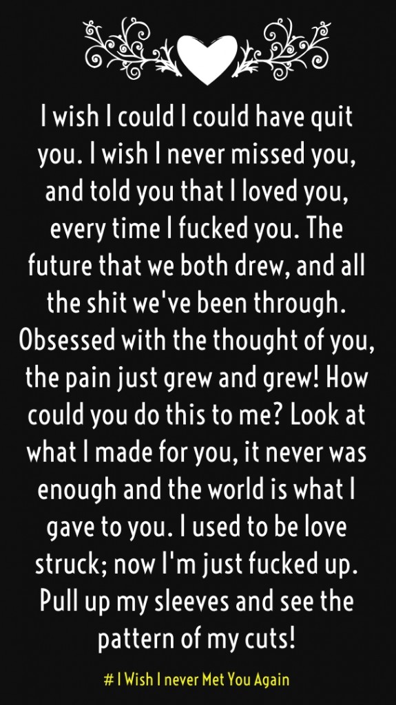 Wish I Never Met You Quotes For Separated Love Couples