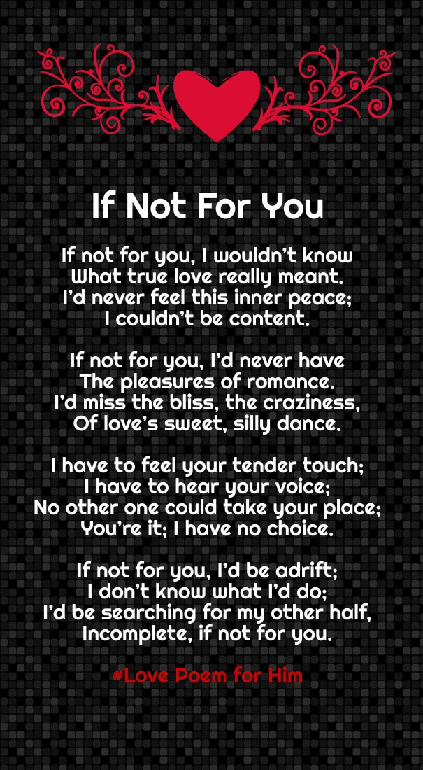 For your boyfriend romantic poems 100 Sweet