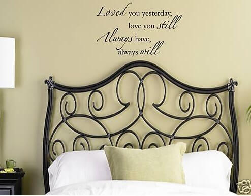Loved You Yesterday Love you Still wall art and decals
