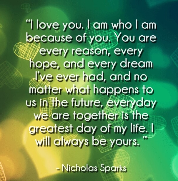 romantic quotes from nicholas sparks books
