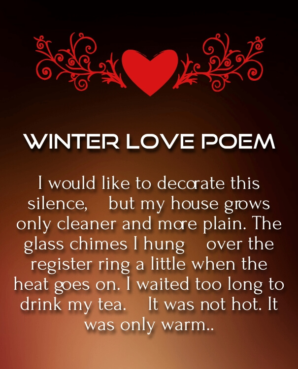 December love poems for winter