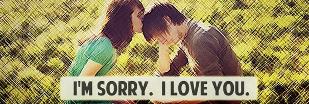 I am sorry Love Quotes banner Fb cover image