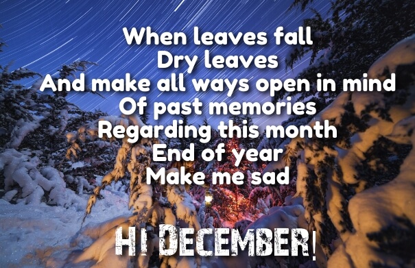Inspirational december quotes autumn leafs