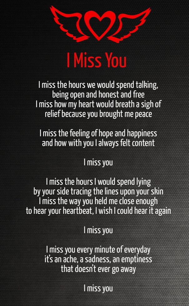 Missing You Love Poems