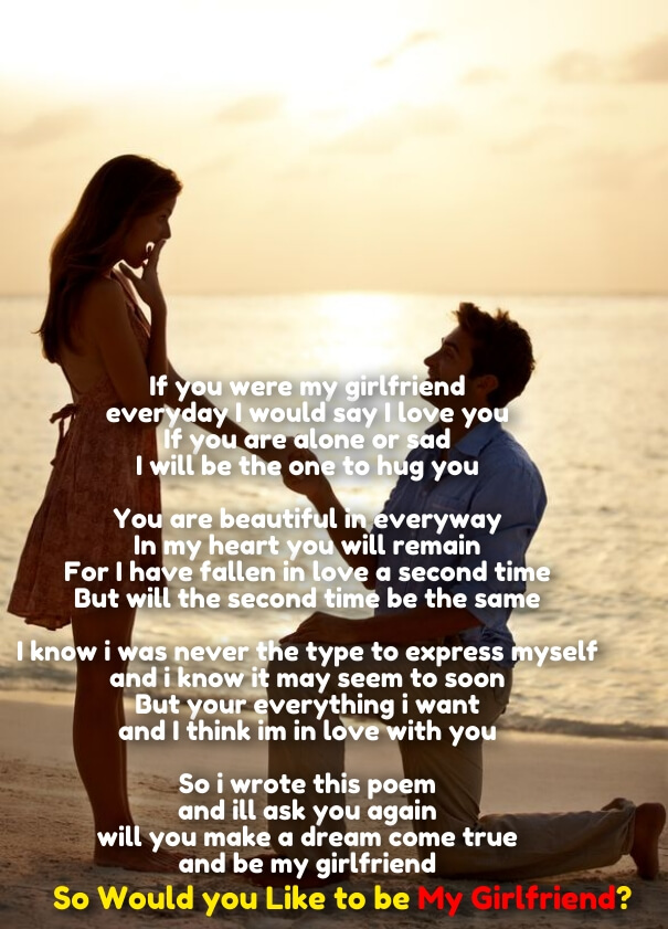 would you like to be my girlfriend poem