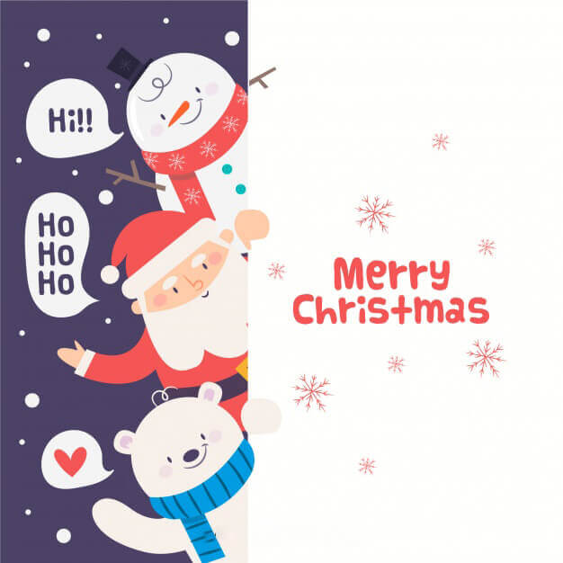Ho Ho Ho Merry Christmas Greeting Card Free