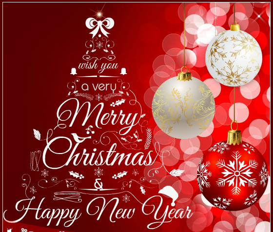 merry christmas and new year 2016 wishes card