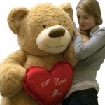 teddy bear with girl valentines day