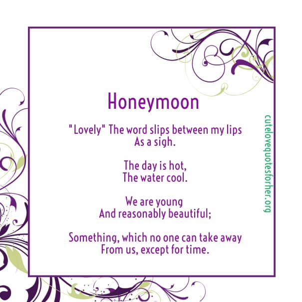 Honeymoon Poems images