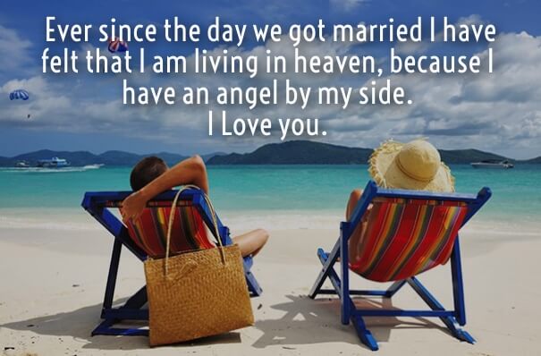 Romantic honeymoon quotes for Wife