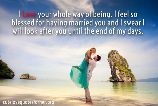 love quotes to wife honeymoon