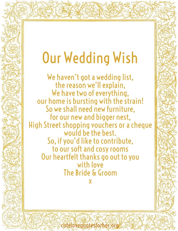 wedding gift poem