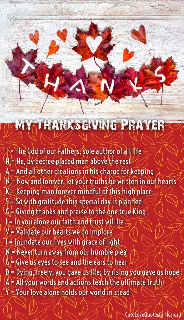 thanksgiving day poems prayers