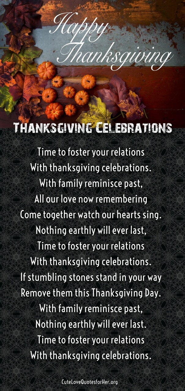 thanksgiving inspirational poems love