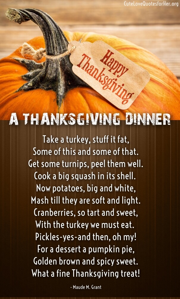 thanksgiving poem for dinner