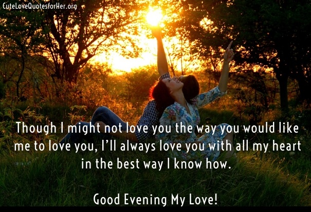 Good Evening Love Sms Quotes For Girlfriend