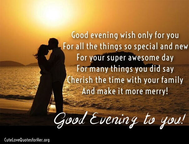 good evening messages