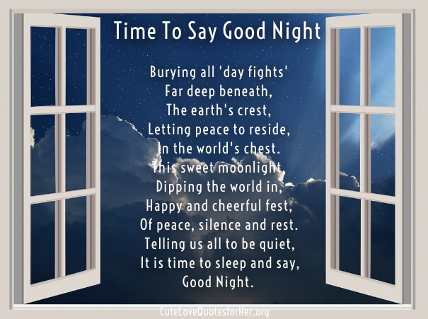 Good Night Poems For Friends