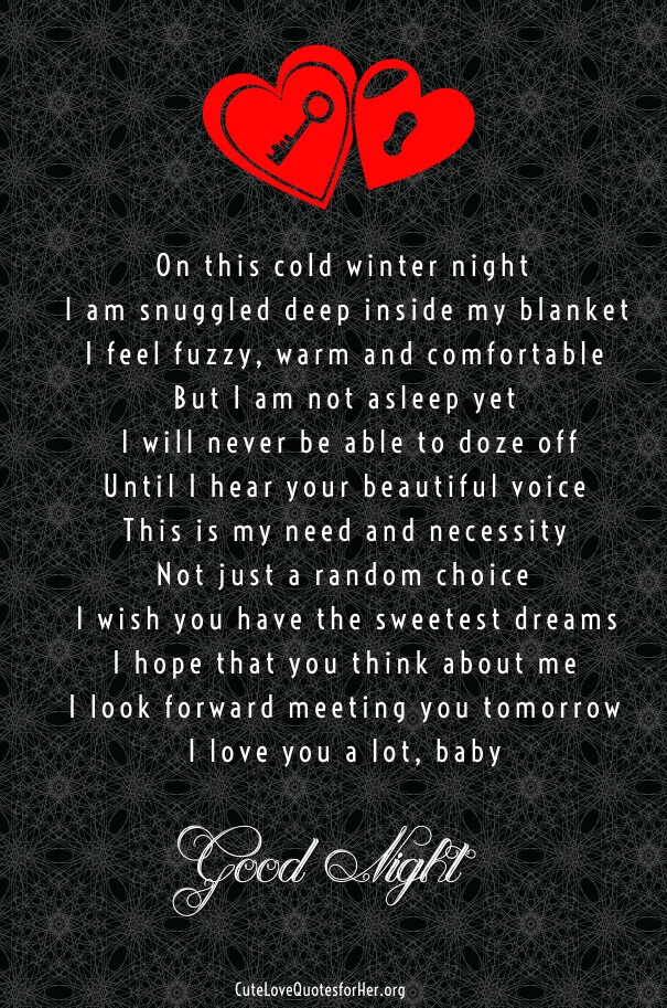 Good Night Poems For Your Boyfriend