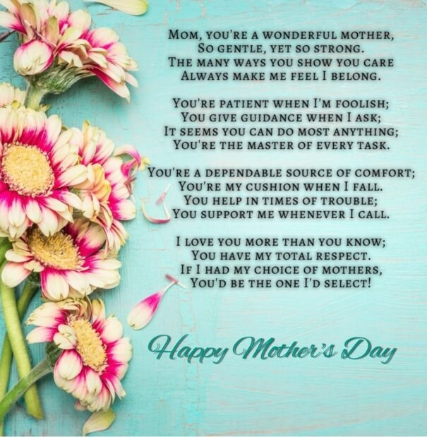 25 Mothers Day Love Poems 2023 to Make your Mom Emotional