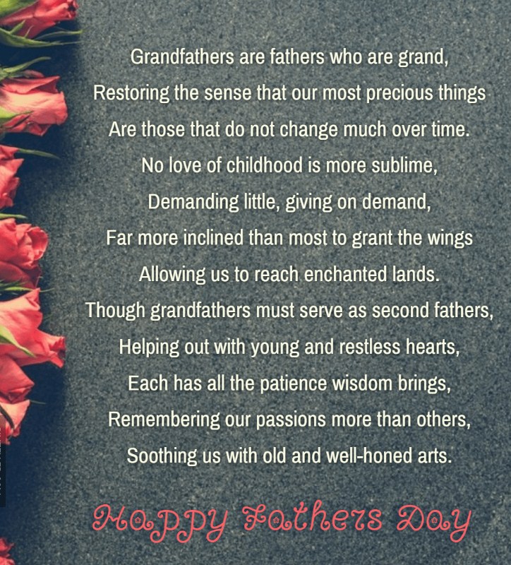 Fathers Day Poem For Grandfather 2017