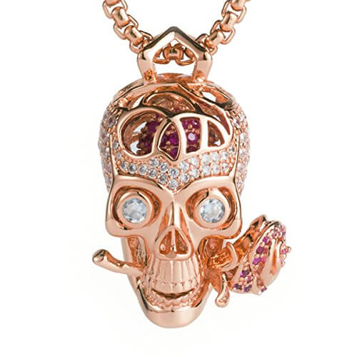Most Romantic Halloween Skull Necklace Gift For Girlfriend