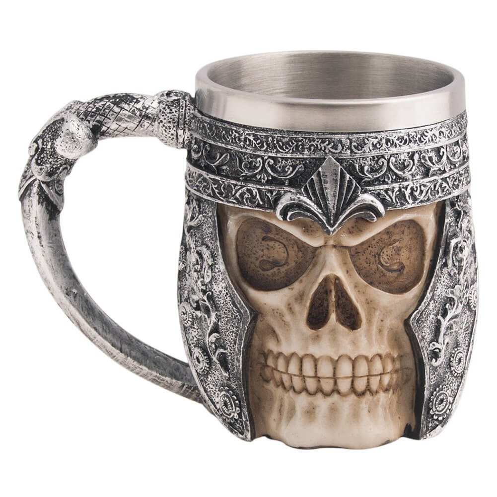 Steel Coffee Mug For Him Halloween Skull Cup