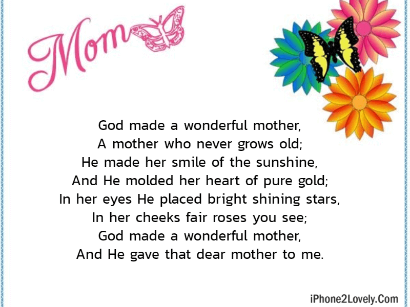 Mothers Day Cute Poem