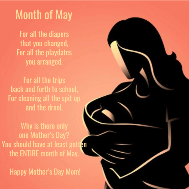 Mothers Day Funny Poem Month Of May