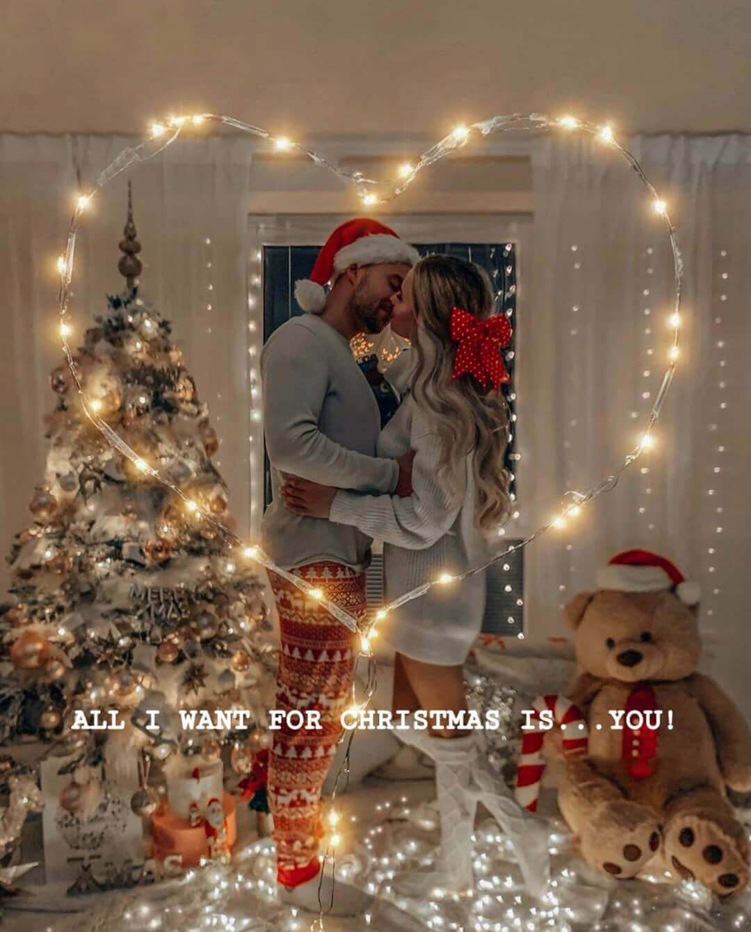 Cute Merry Christmas Love Quote Couple