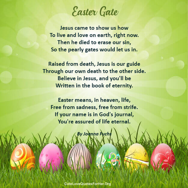 Cute Easter Short Poem