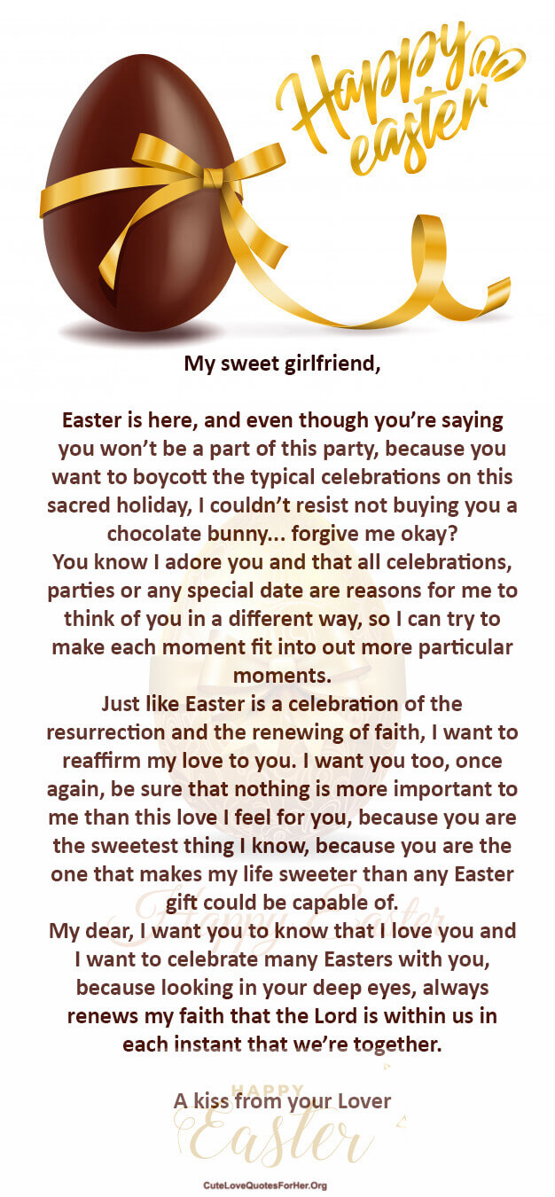Easter Love Letter For Wife Or Girlfriend From Him