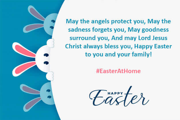 Happy Easter Greeting Card Message 2020 Stay At Home