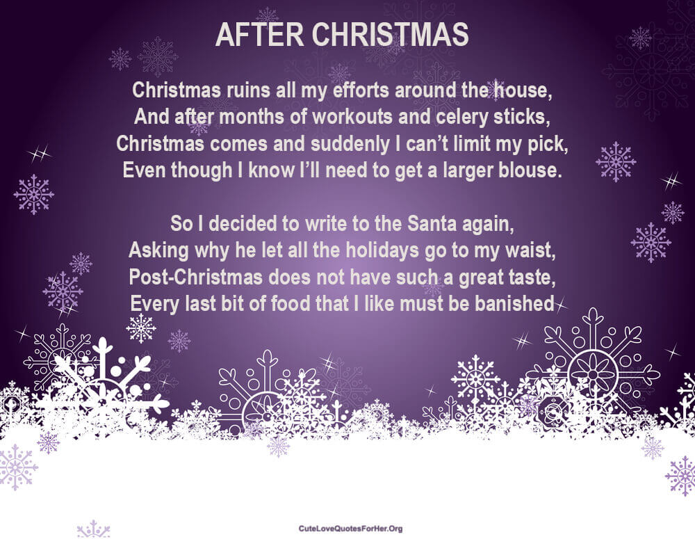 Cool Funny Christmas Poem After XMAS