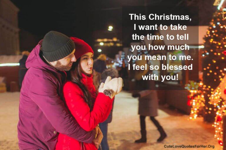 50 Christmas Love Quotes for Her & Him to Wish with Images