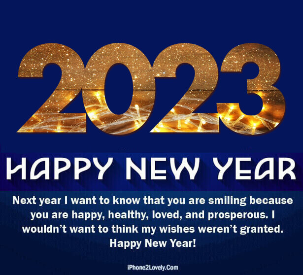3D Style Happy New Year 2023 Love Quote Image