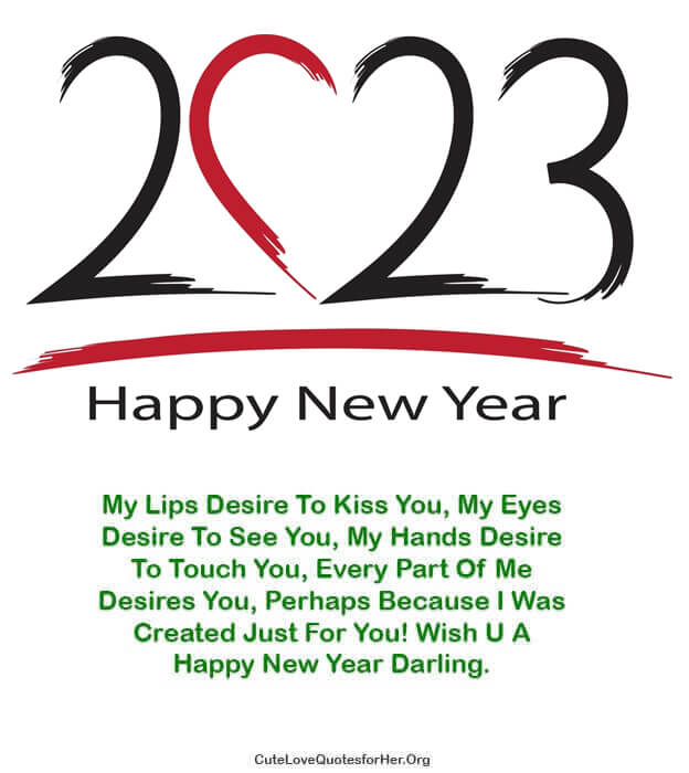 Cool New Year 2023 Love Quote For Her