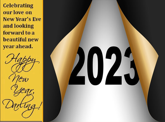 Cute New Year 2023 Greeting Card Romantic Image